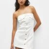 PULL & BEAR Corset - Spijkerjurk - White