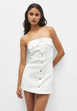 PULL & BEAR Corset - Spijkerjurk - White
