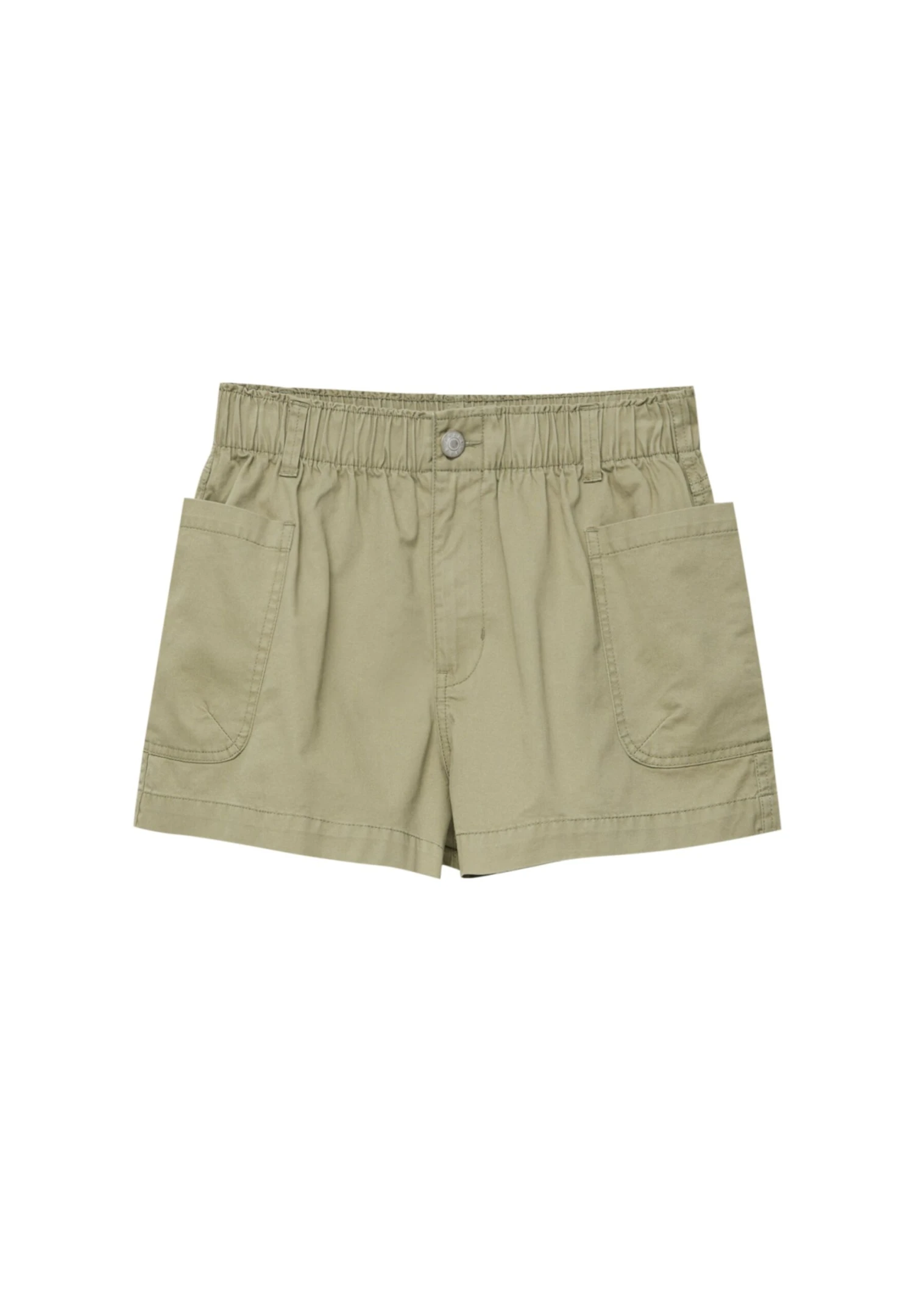PULL & BEAR Paperbag - Bermuda - Shorts - Khaki - Afbeelding 6