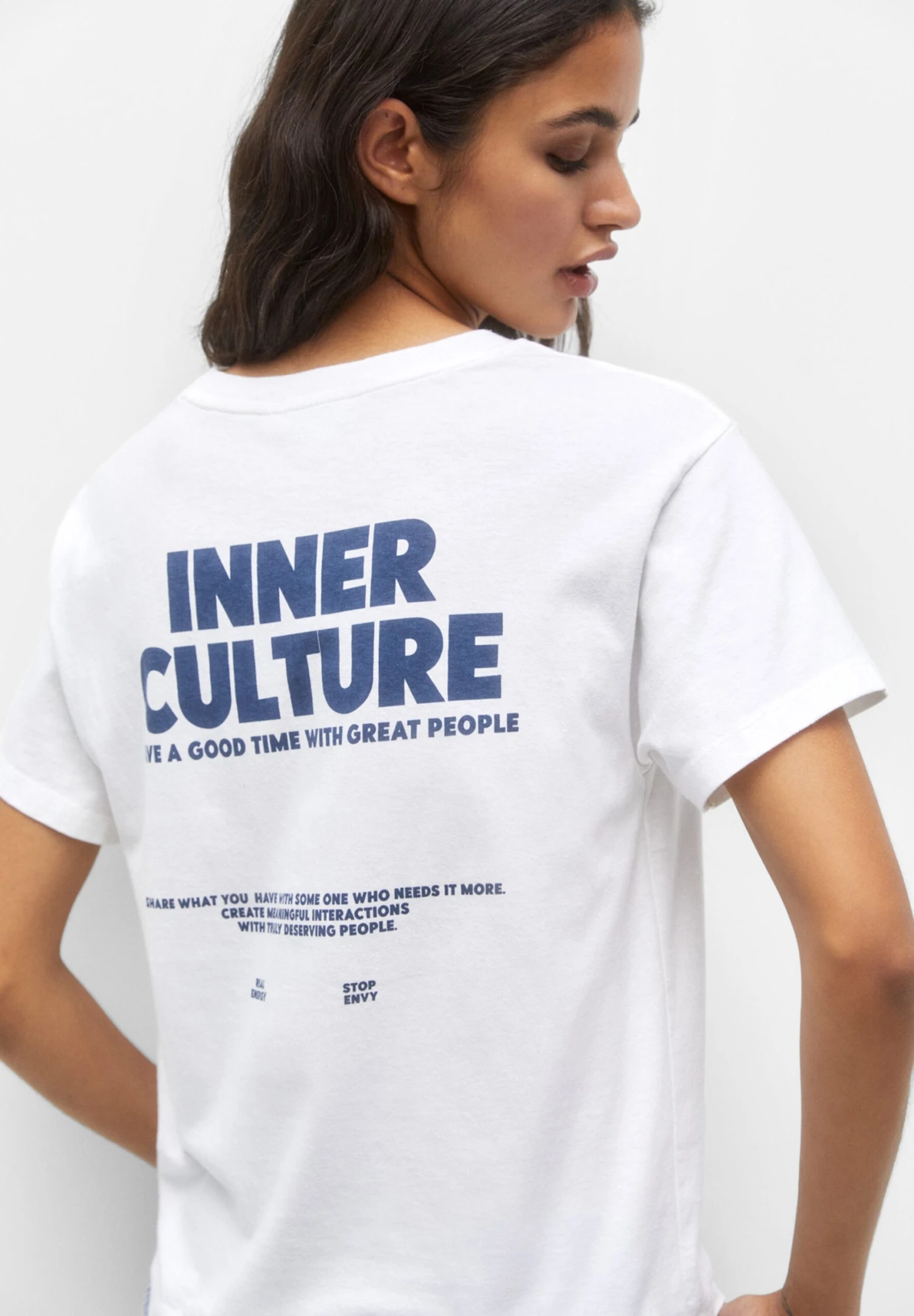 PULL & BEAR Short Sleeve With Slogan - T-Shirt Print - White - Afbeelding 5