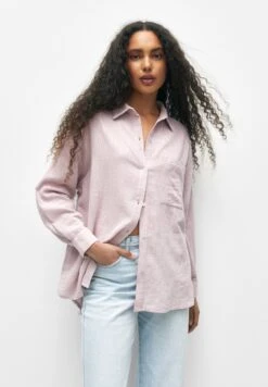 PULL & BEAR Rustic Oversized- Overhemdblouse - Pink