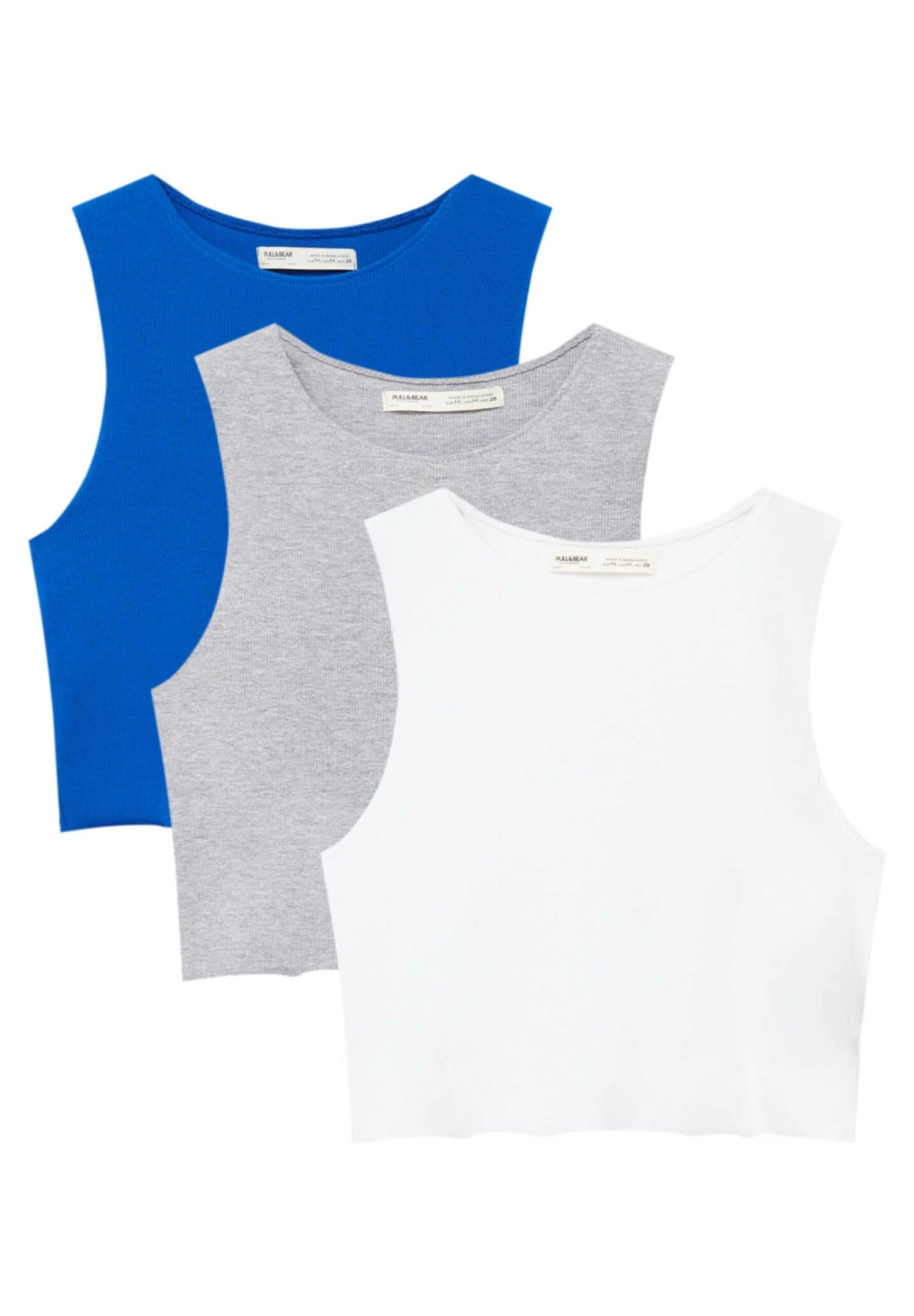 PULL & BEAR Basic 3 Pack - Top - Grey - Afbeelding 4