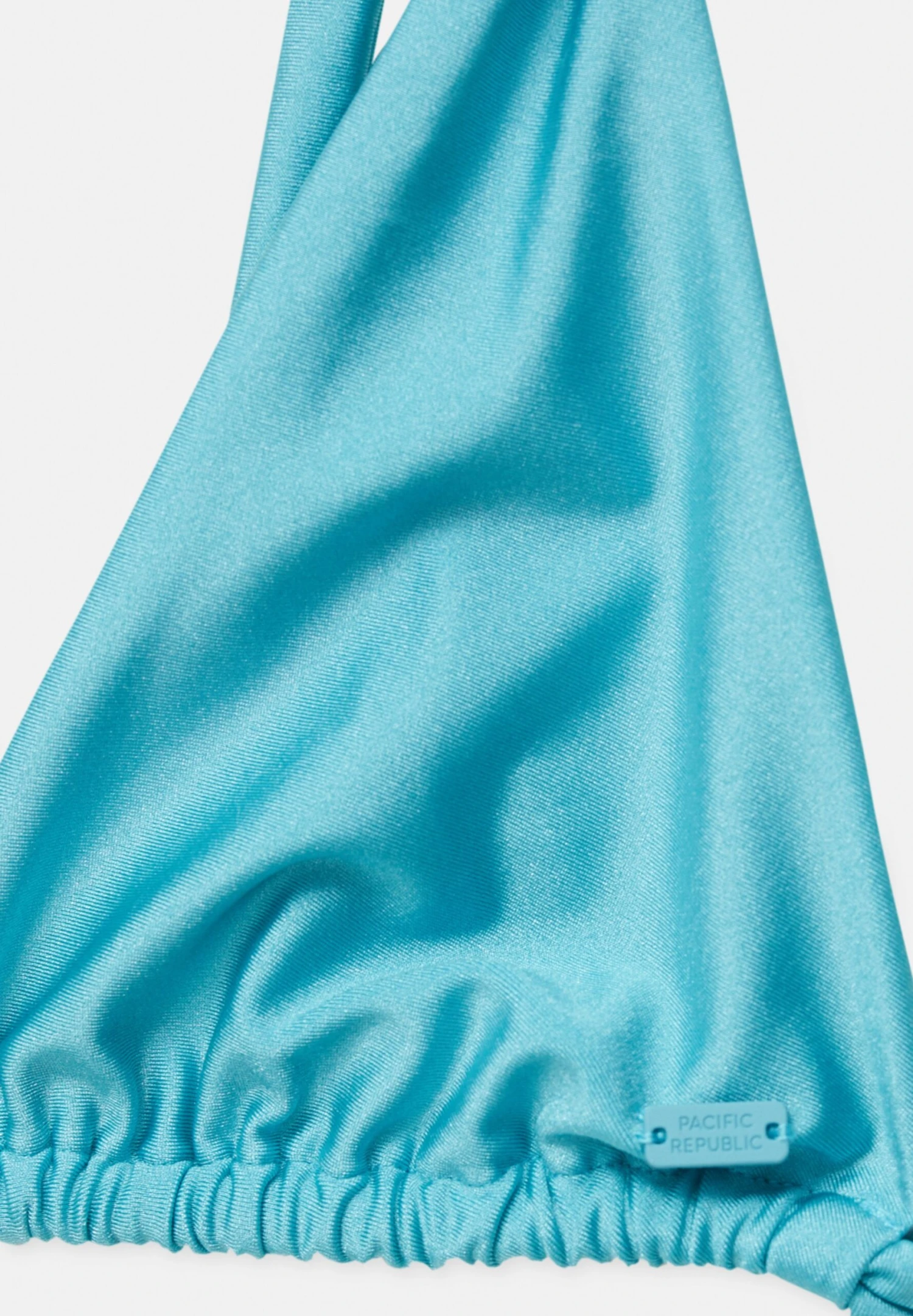 PULL & BEAR Shiny Triangle With Knots - Bikinitop - Blue - Afbeelding 6