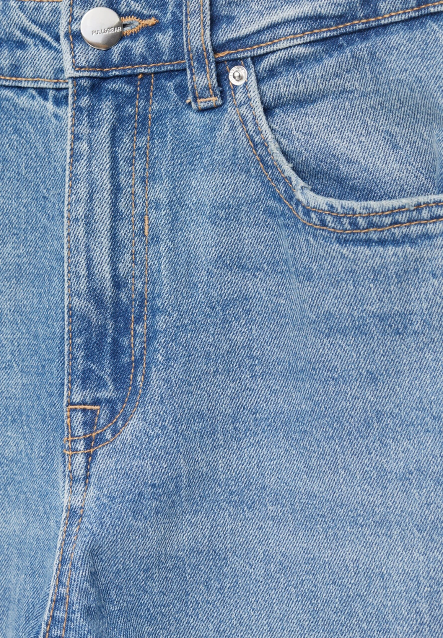 PULL & BEAR High Waist - Straight Leg Jeans - Stone Blue Denim - Afbeelding 7