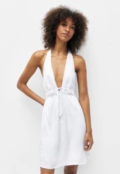 PULL & BEAR Short Tie Dye Halter- Jurk - White