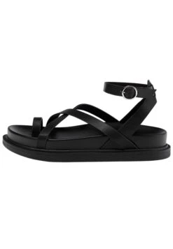 PULL & BEAR Urban Strappy - Sandalen Met Plateauzool - Black