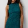 PULL & BEAR Textured Sleeveless - Midi- Jurk - Green