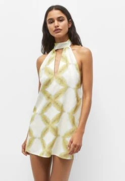 PULL & BEAR Printed Short Halter- Jurk - Light Green