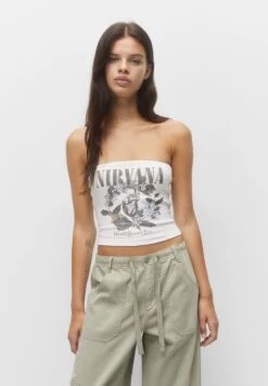 PULL & BEAR Nirvana-Bandeau - Top - White