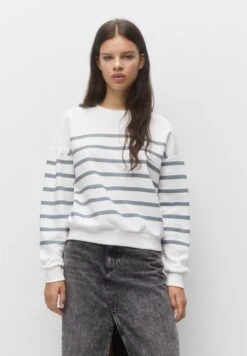 PULL & BEAR Basic Striped - Sweater - Blue