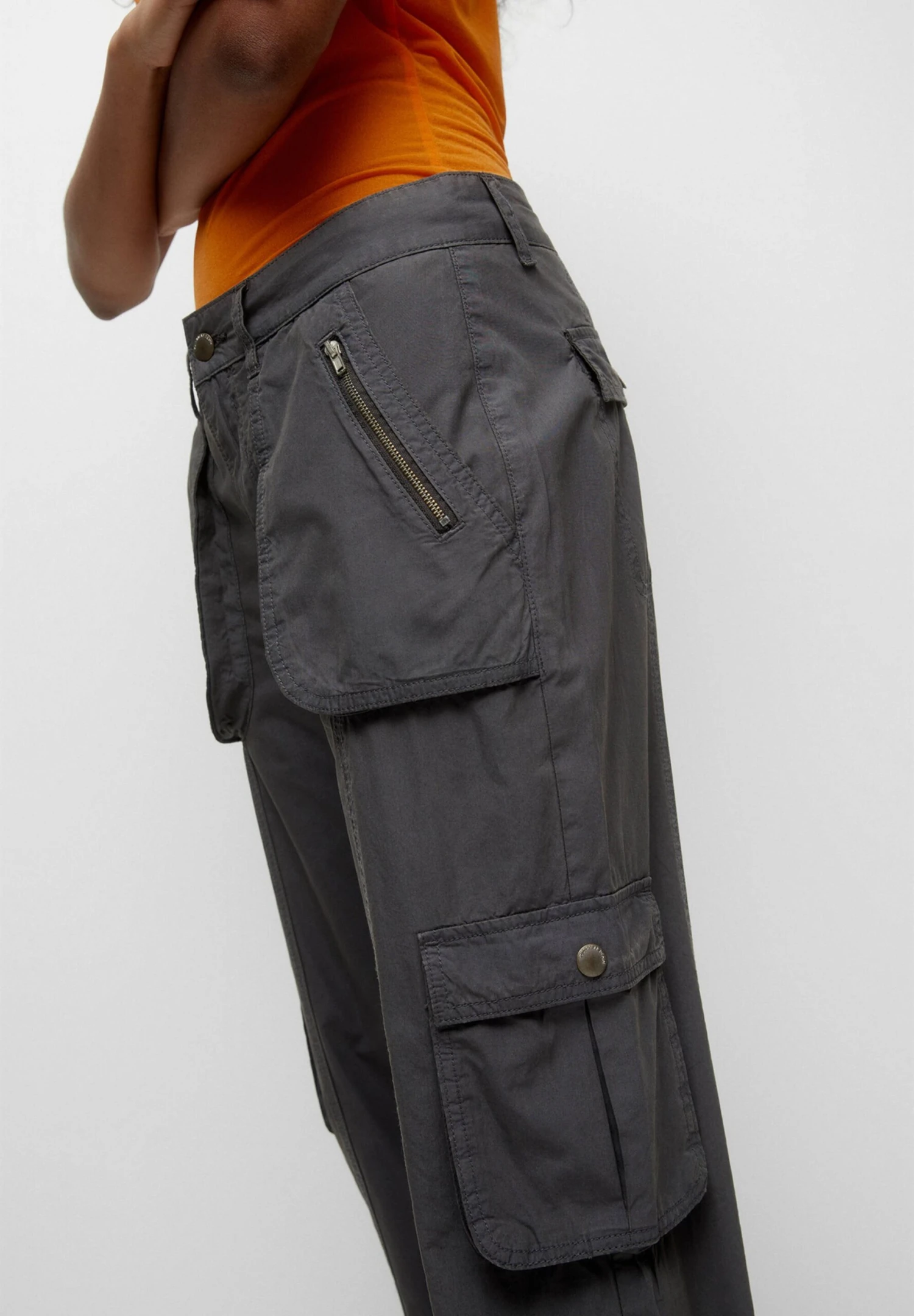 PULL & BEAR With Zips - Cargobroek - Dark Grey - Afbeelding 4