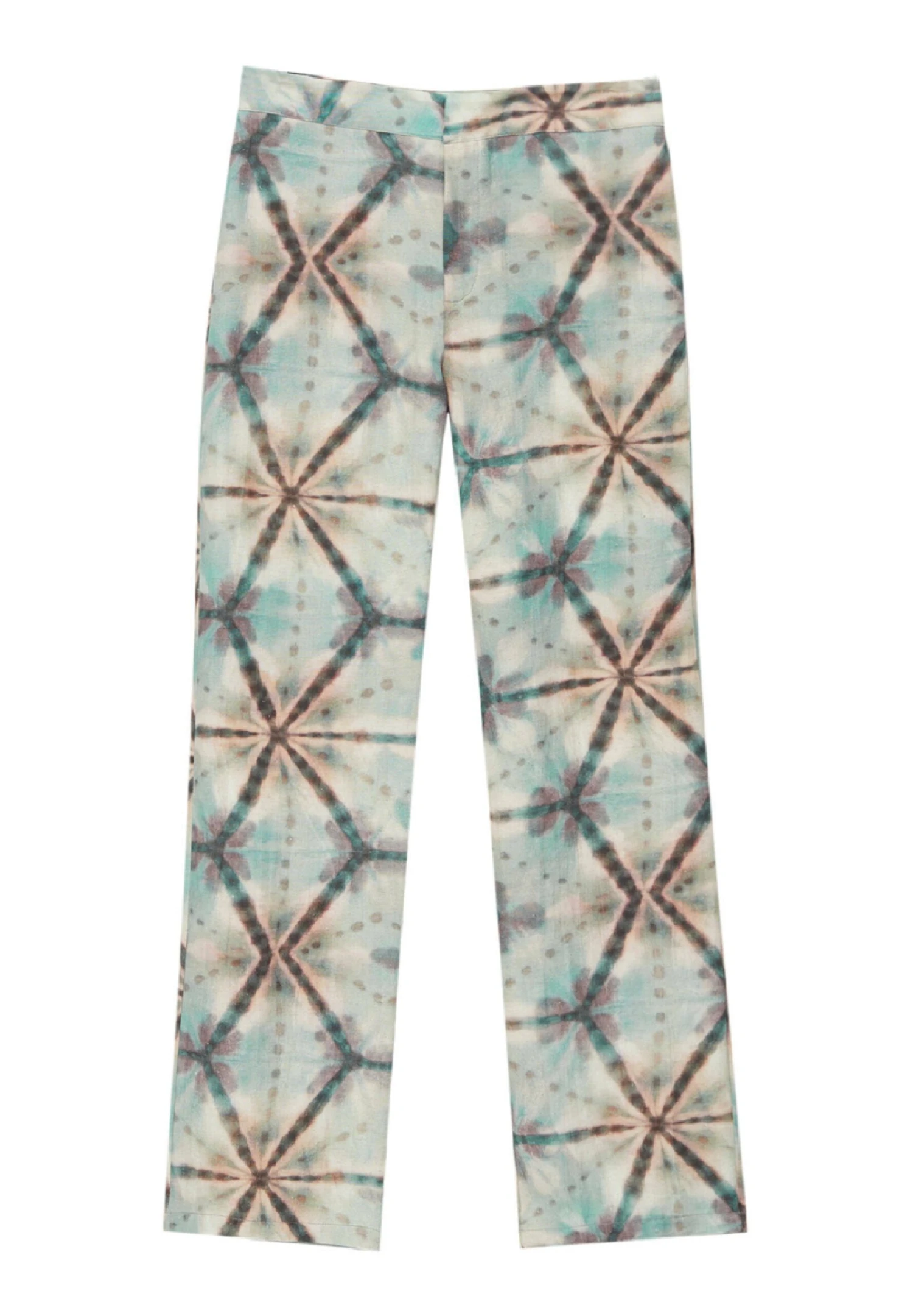PULL & BEAR Straight Fit Rustic Tie Dye- Broek - Green - Afbeelding 5