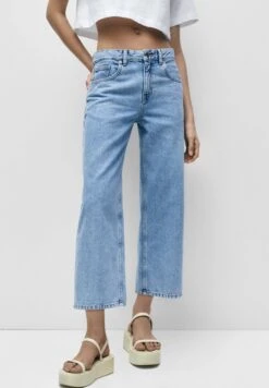 PULL & BEAR Straight Leg Jeans - Stone Blue Denim