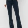 PULL & BEAR Low Waist - Flared Jeans - Mottled Black
