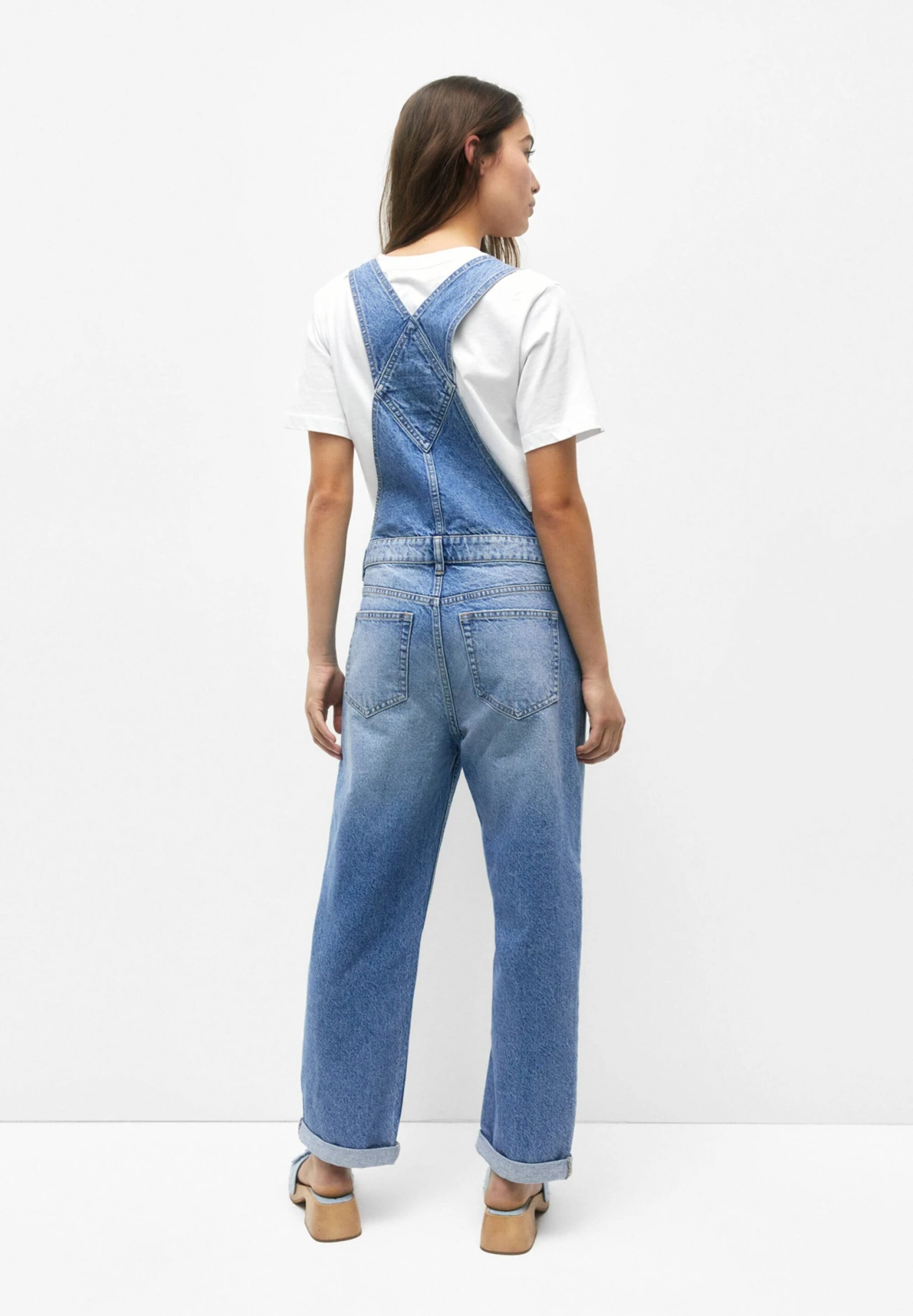 PULL & BEAR Basic- Tuinbroek - Blue Denim - Afbeelding 2