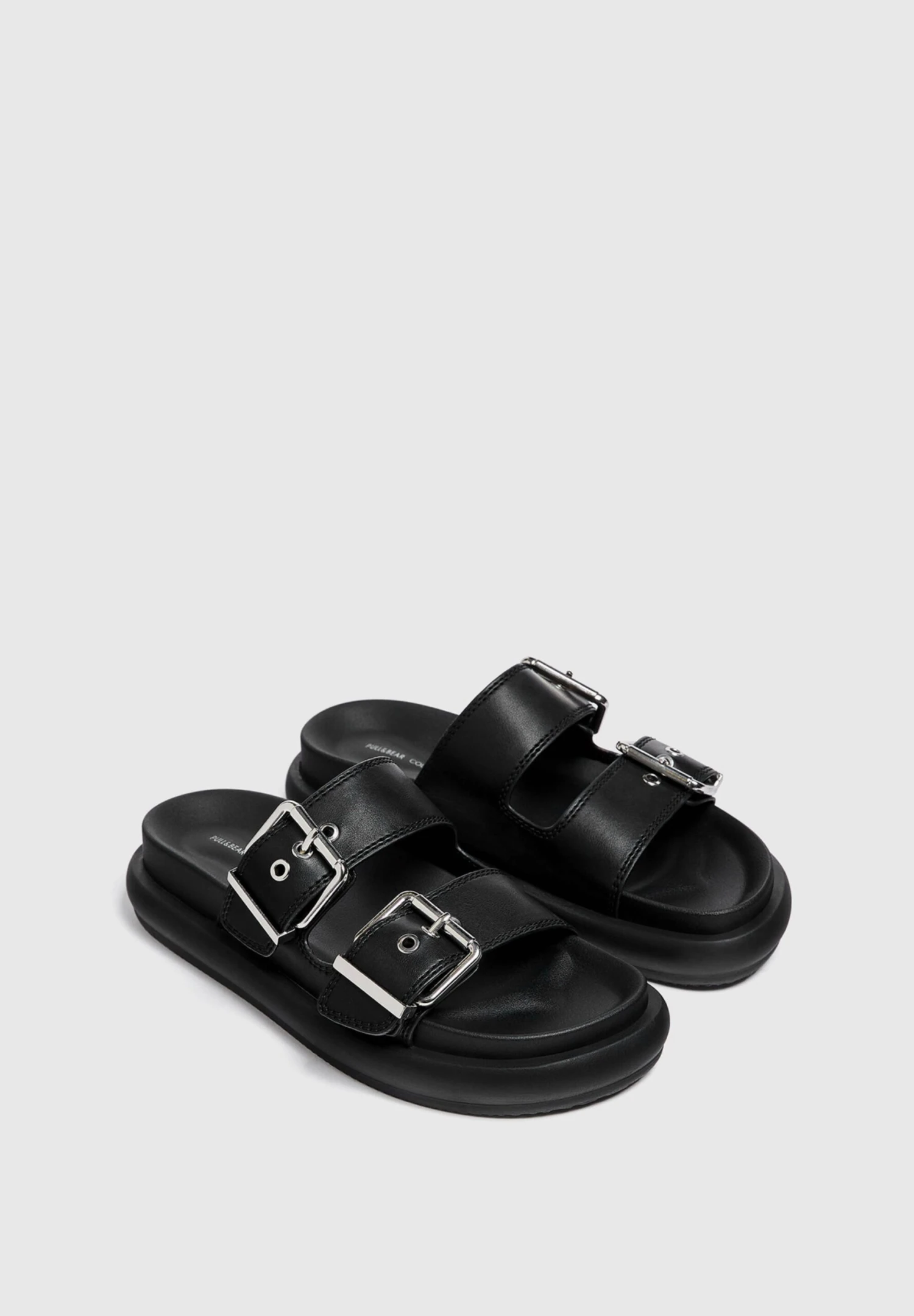 PULL & BEAR Muiltjes Met Hak - Black - Afbeelding 3