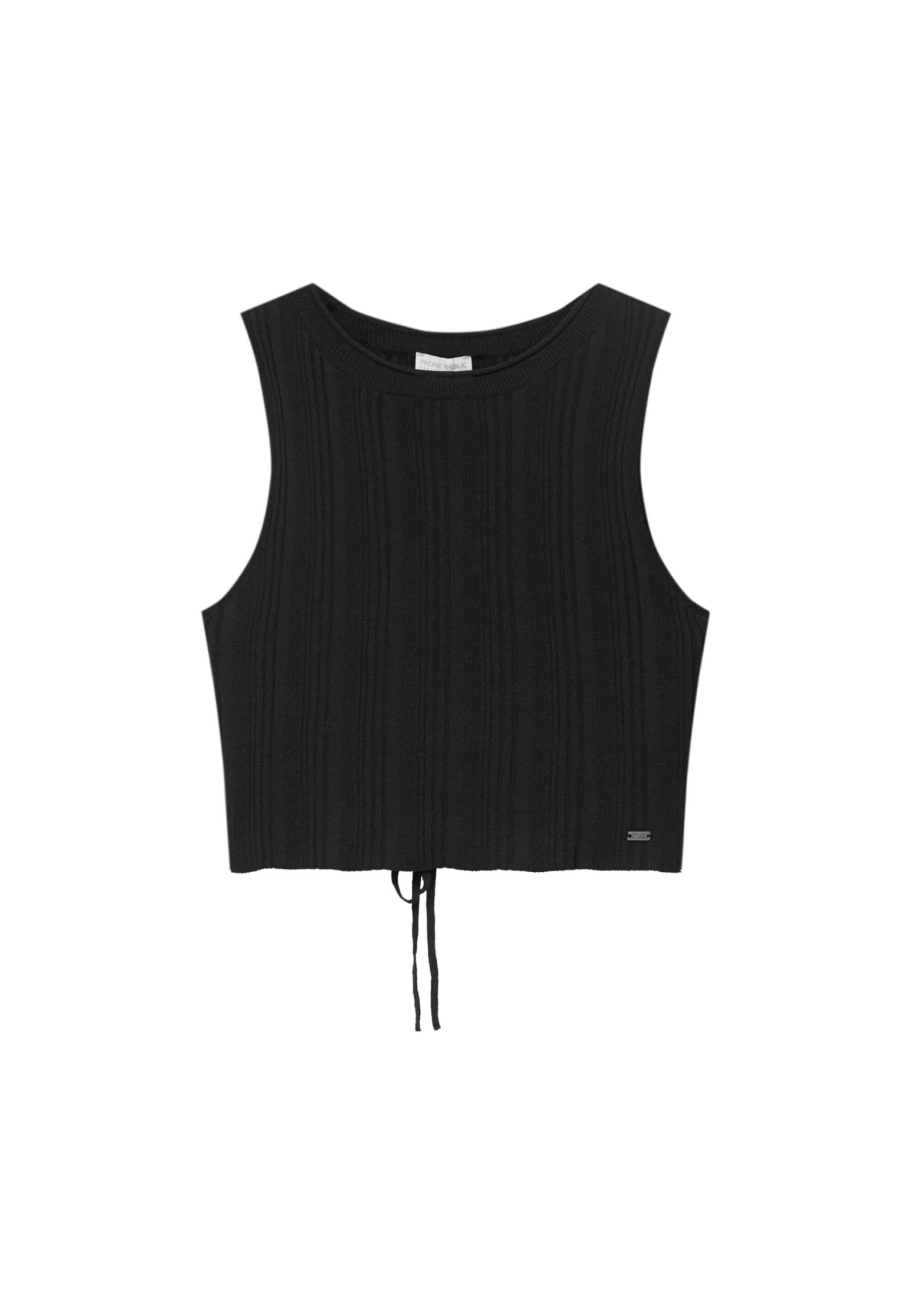 PULL & BEAR With Back Belt Detail Tank - Top - Black - Afbeelding 5