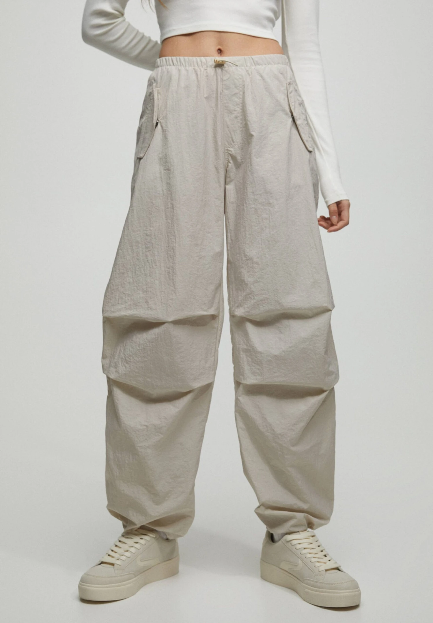 PULL & BEAR Parachute- Broek - Beige