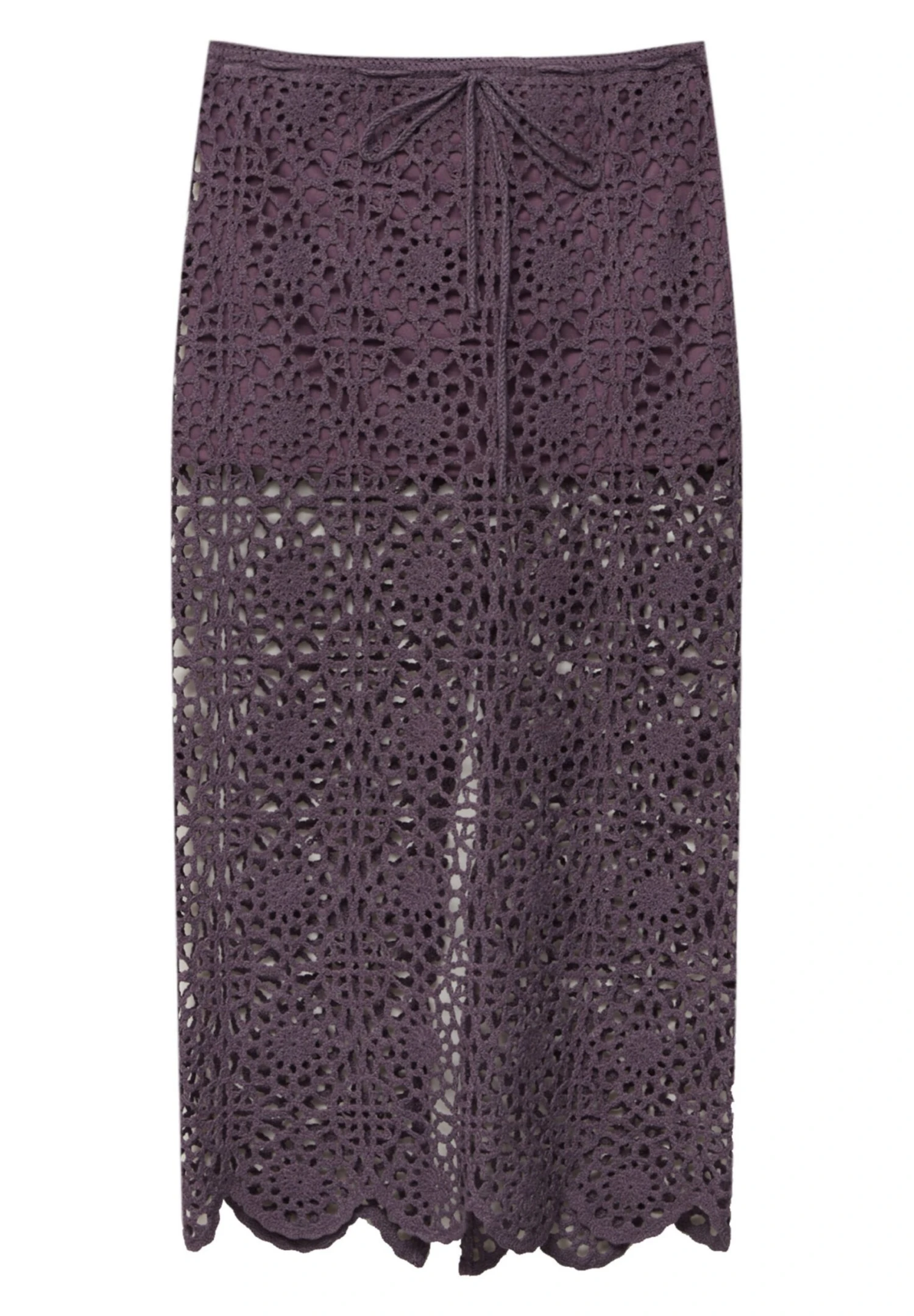 PULL & BEAR With Ties - Kokerrok - Lilac - Afbeelding 5