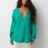 PULL & BEAR Rustic - Blouse - Green
