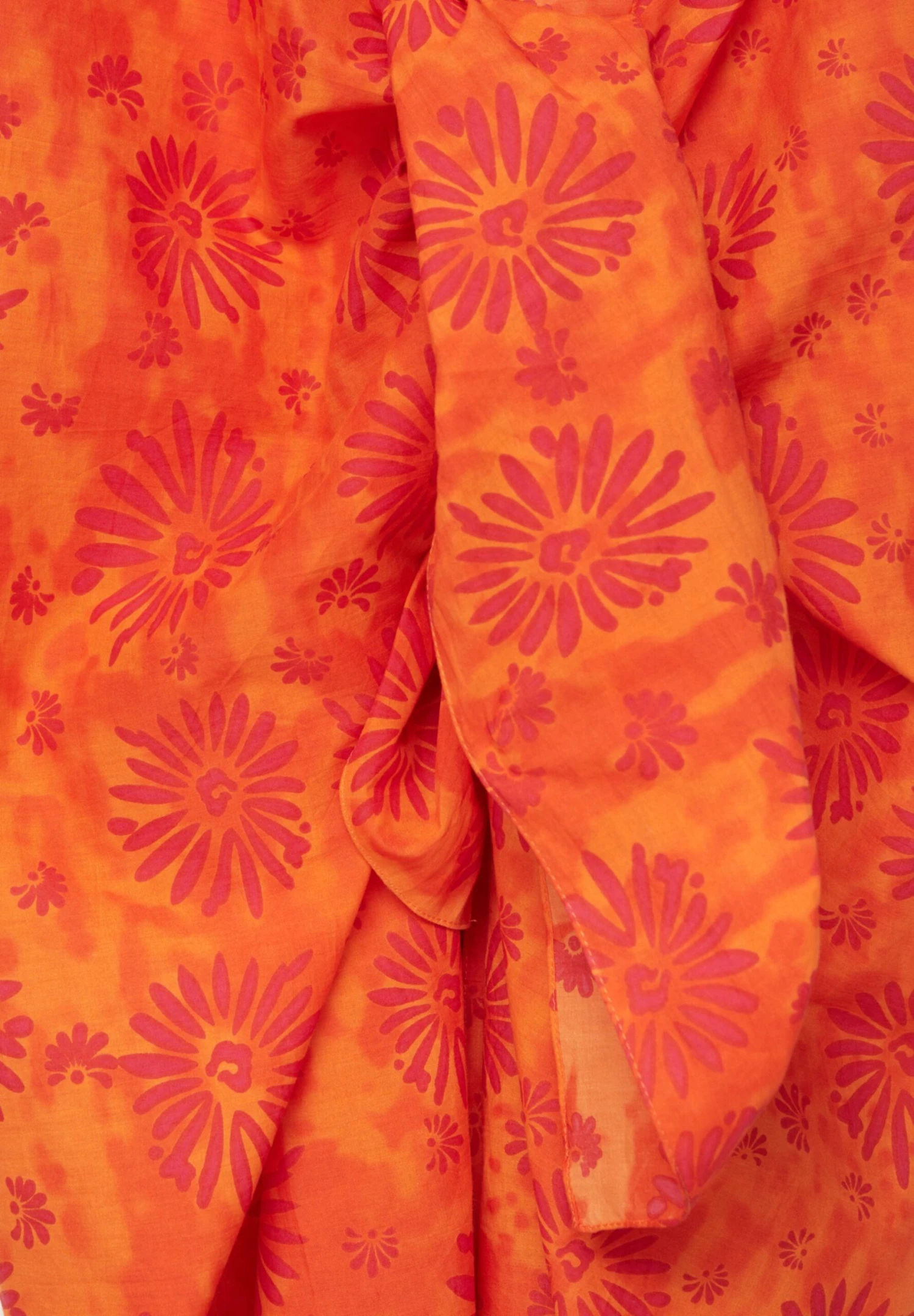 PULL & BEAR Floral Print Sarong - Strandaccessoire - Orange - Afbeelding 3