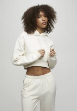 PULL & BEAR Cropped - Hoodie - Taupe