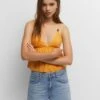 PULL & BEAR Openwork - Top - Orange