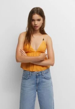 PULL & BEAR Openwork - Top - Orange