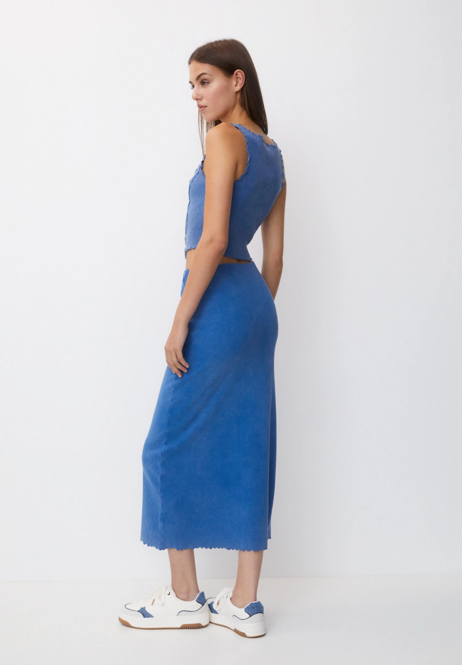 PULL & BEAR With Contrast Seams Sleeveless- Top - Blue - Afbeelding 3