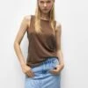 PULL & BEAR Top - Brown