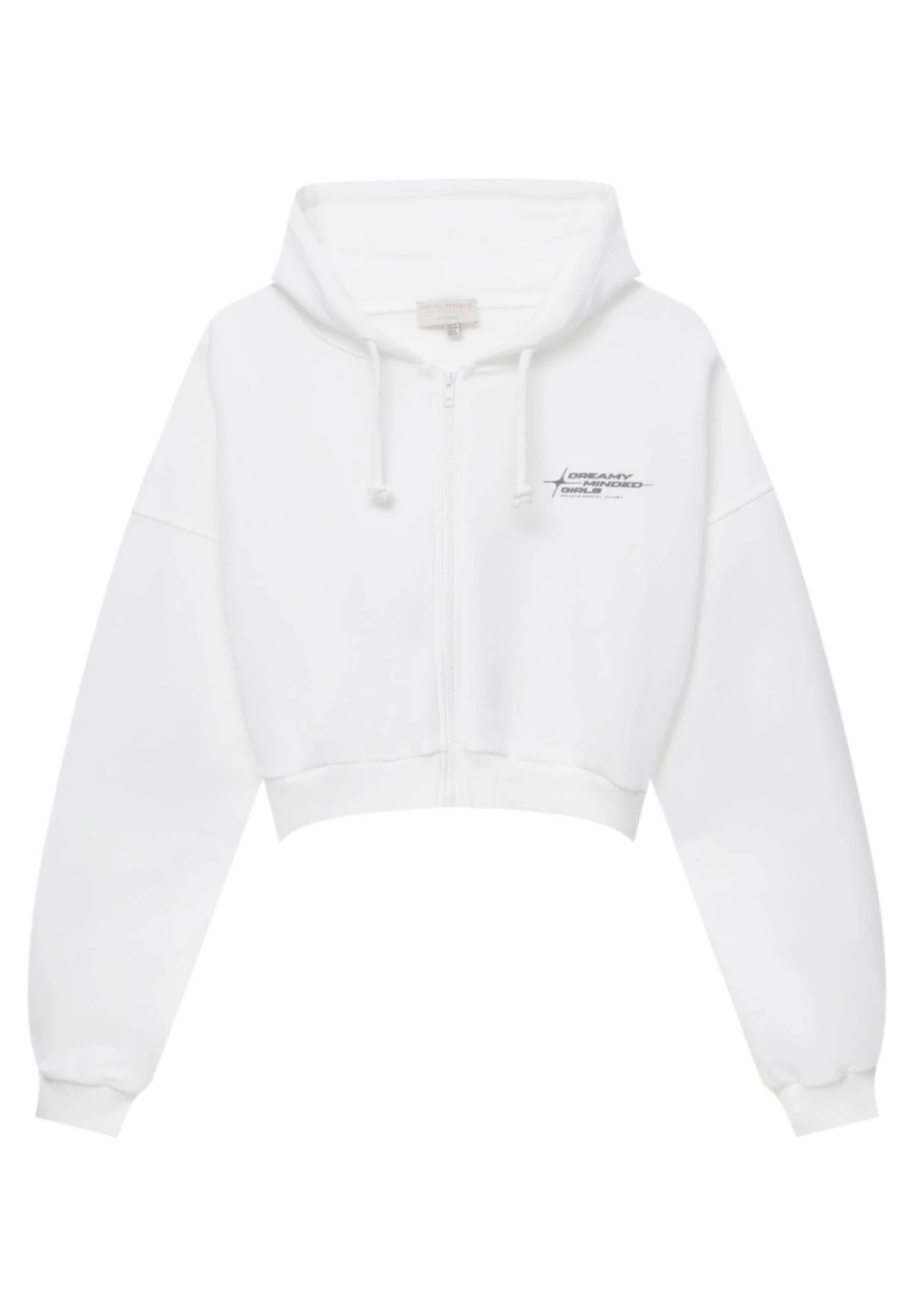 PULL & BEAR Cropped - Sweater Met Rits - White - Afbeelding 5