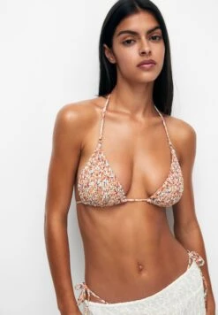 PULL & BEAR Floral - Bikinitop - Brown