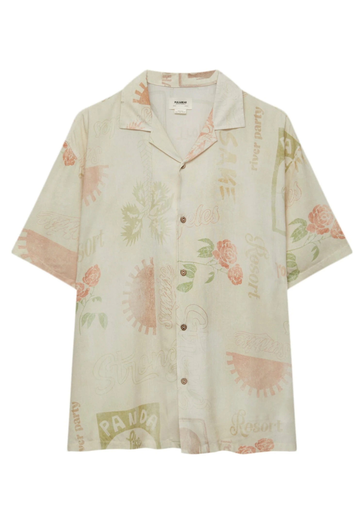 PULL & BEAR Print- Overhemd - White - Afbeelding 7