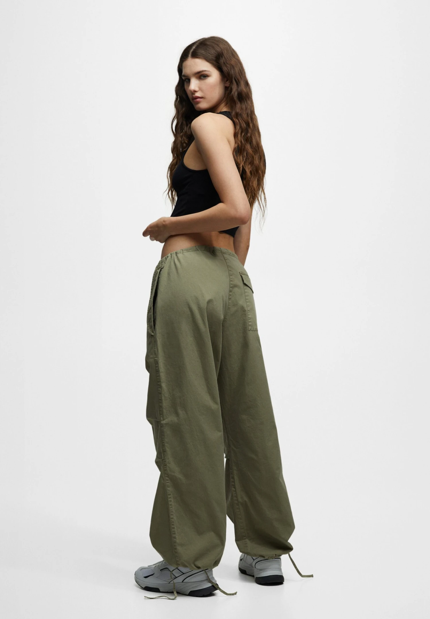 PULL & BEAR Parachute - Broek - Khaki - Afbeelding 3