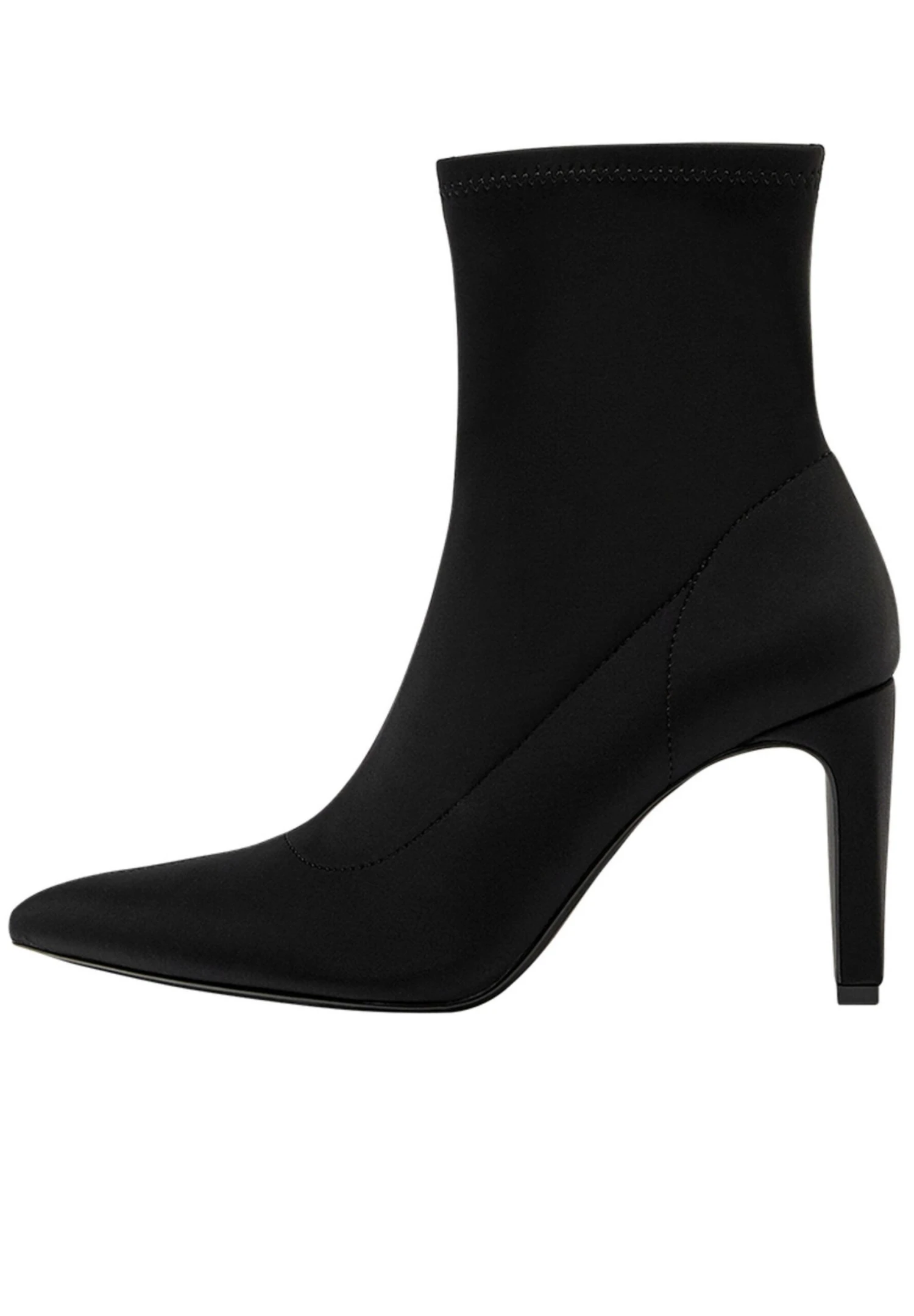 PULL & BEAR Enkellaarsjes Met Hoge Hak - Black