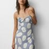 PULL & BEAR Printed - Short - Jurk - Blue