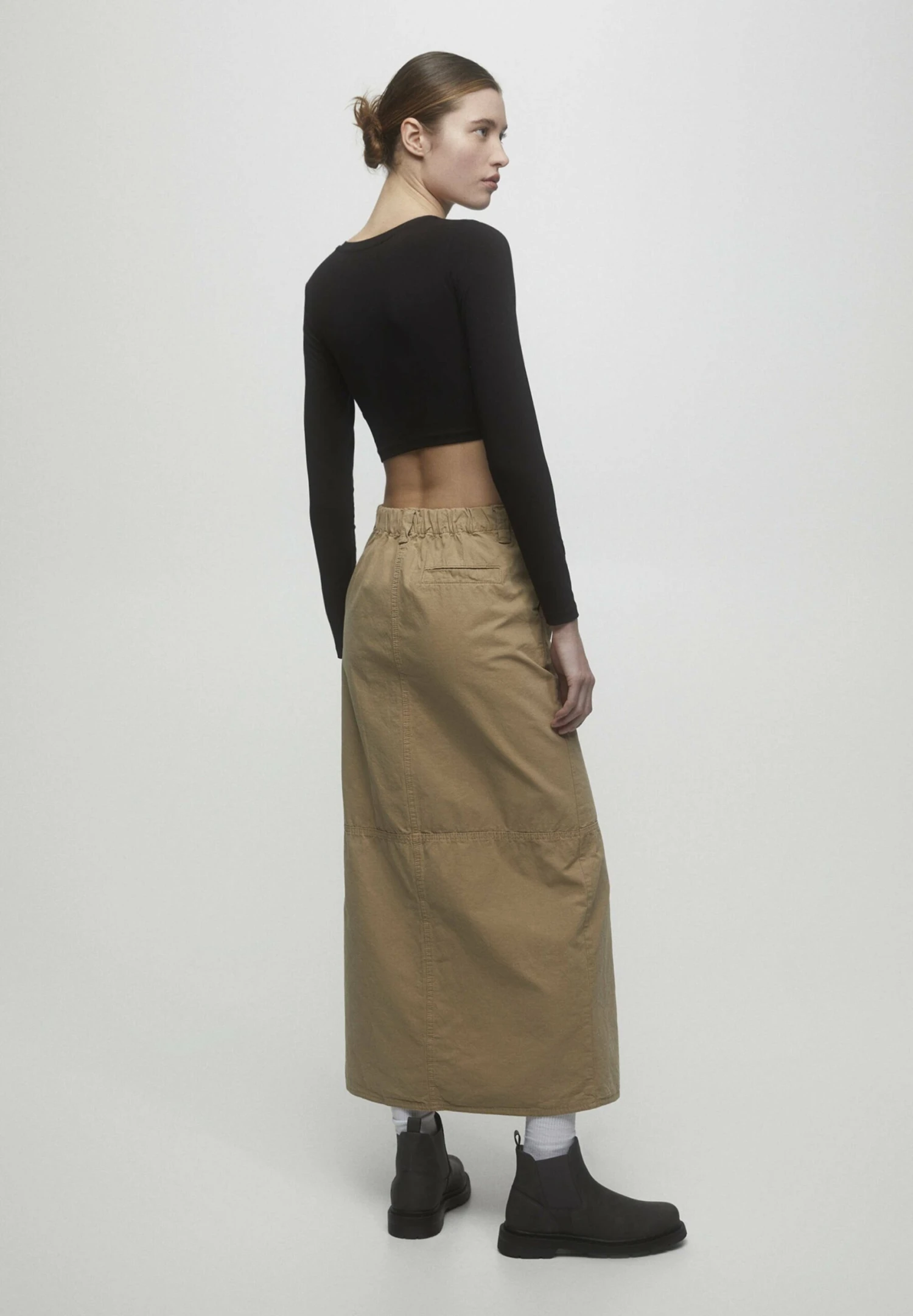 PULL & BEAR Long Puffer - Maxirok - Ochre - Afbeelding 3