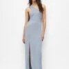 PULL & BEAR Long Asymmetric With A Detail - Maxi-Jurk - Light Grey