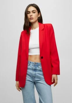 PULL & BEAR Basic Coloured - Blazer - Red