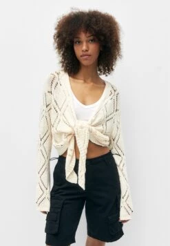 PULL & BEAR Open Knotted- Vest - Sand