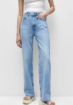PULL & BEAR Straight Leg Jeans - Blue Denim