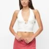 PULL & BEAR Halter Crop - Top - White