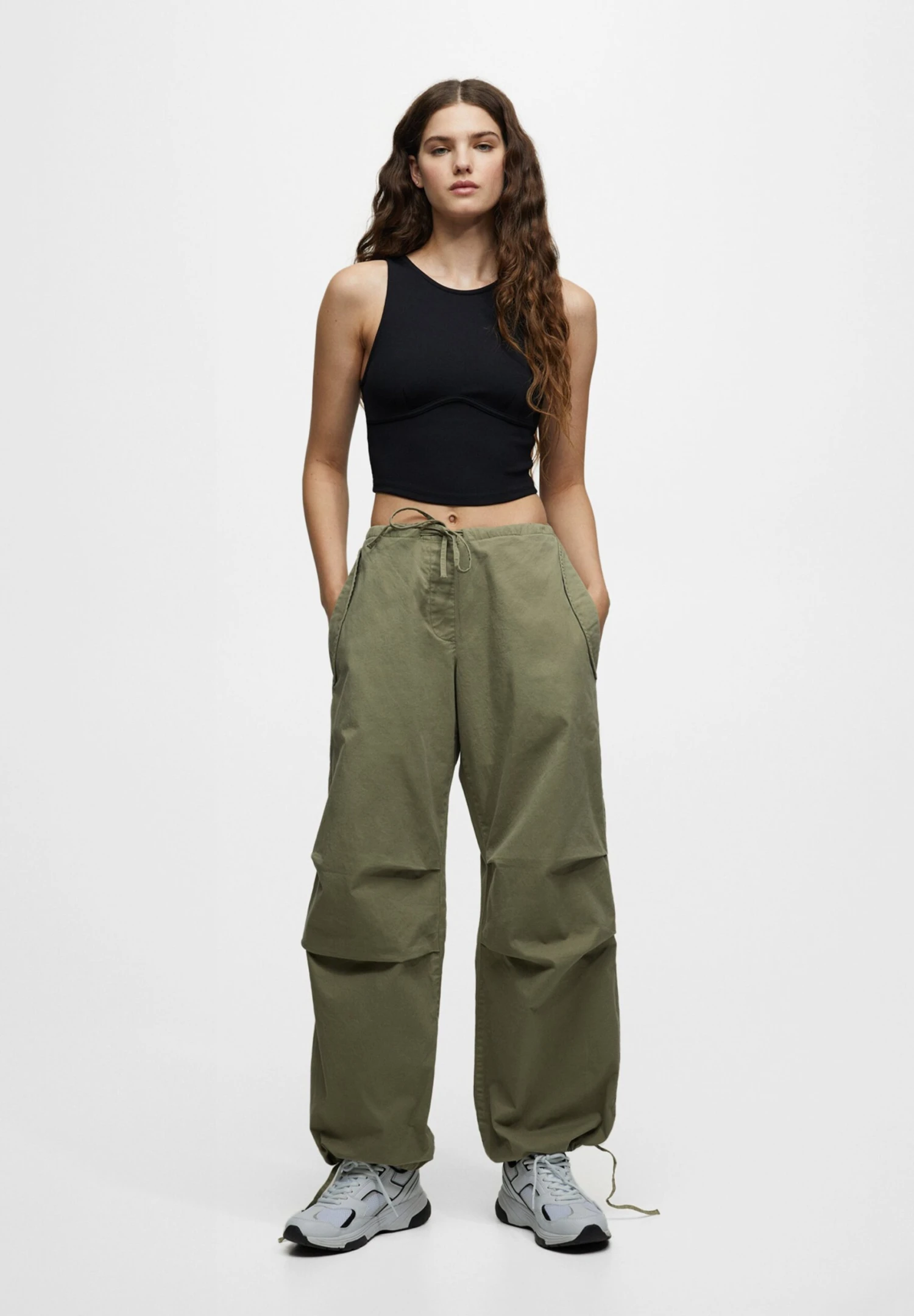 PULL & BEAR Parachute - Broek - Khaki - Afbeelding 2