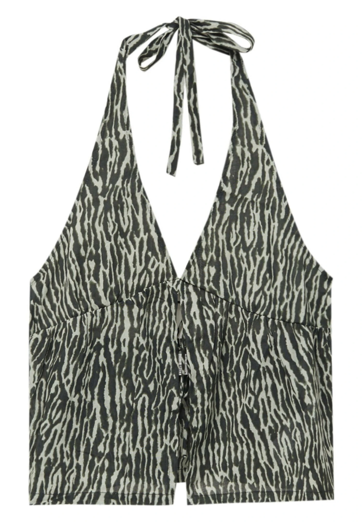 PULL & BEAR Tie-Dye Print - Top - Khaki - Afbeelding 5