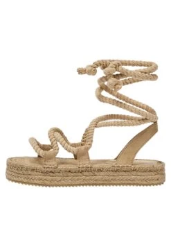 PULL & BEAR Rope - Sandalen Met Plateauzool - Beige
