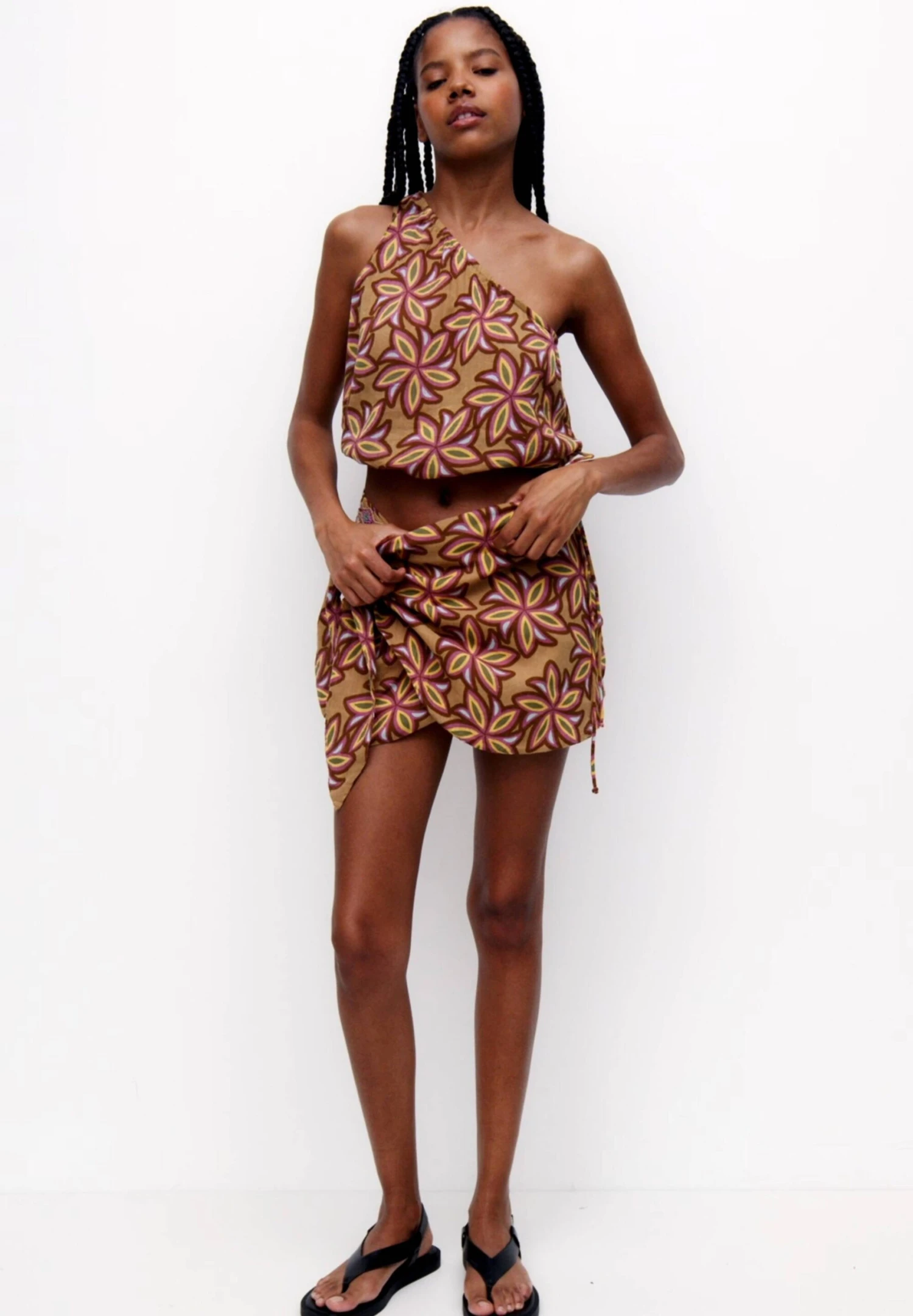 PULL & BEAR Floral - A-Lijn Rok - Multicoloured - Afbeelding 5