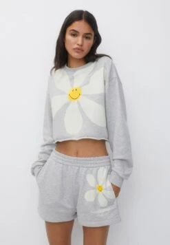 PULL & BEAR Smiley- Shorts - Grey