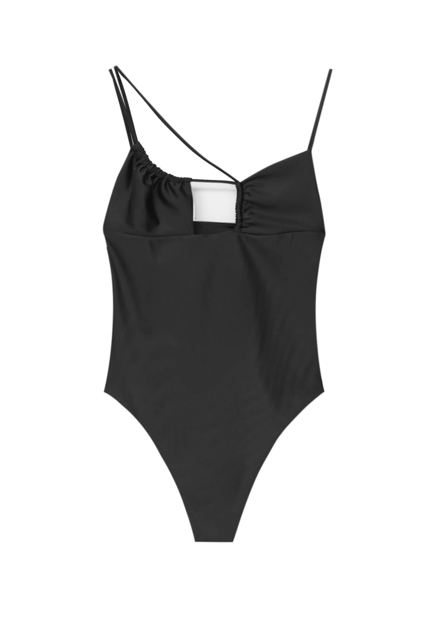 PULL & BEAR With Asymmetric Straps - Badpak - Black - Afbeelding 4