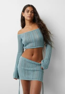 PULL & BEAR Off-The-Shoulder- Trui - Mint