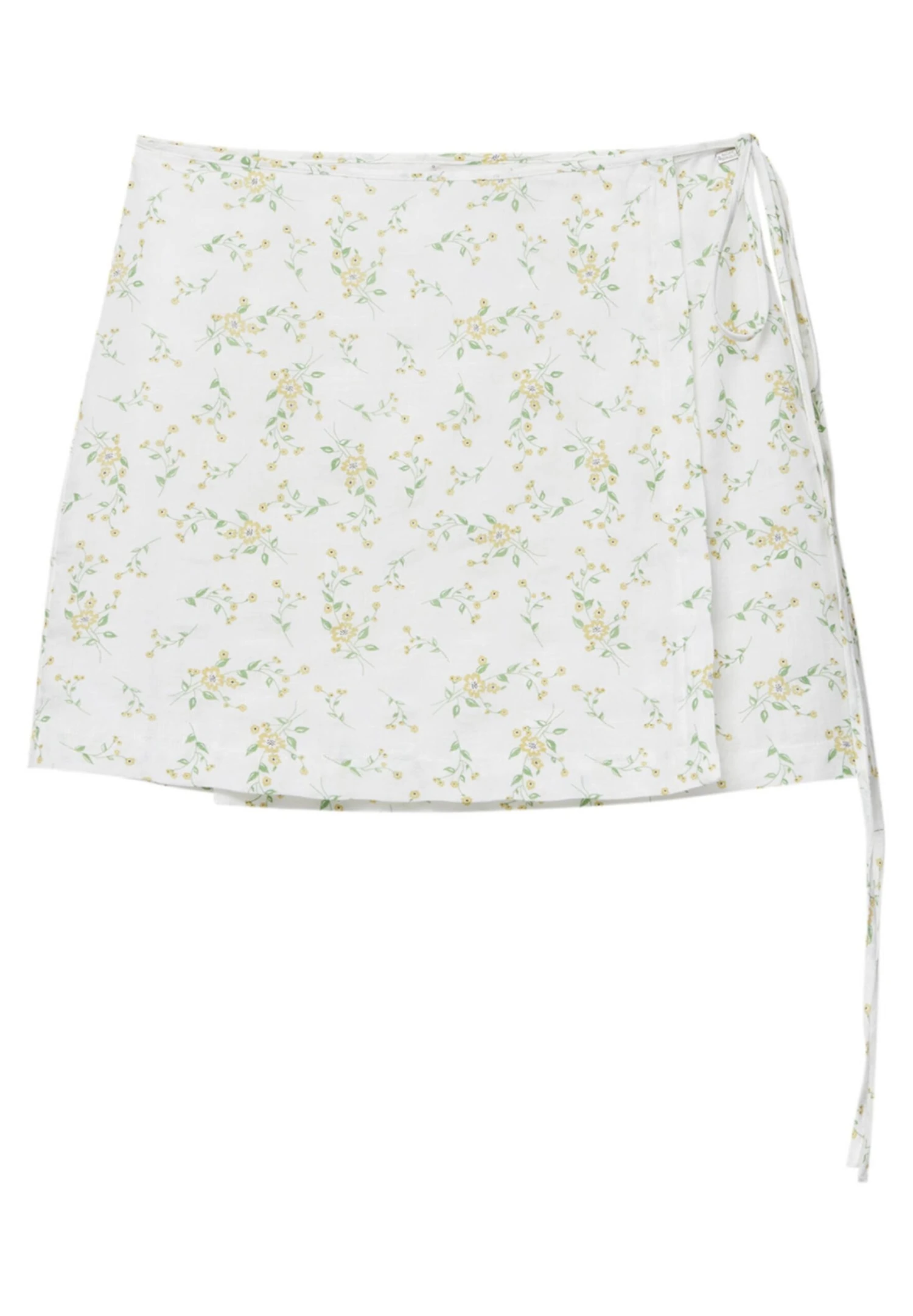 PULL & BEAR Floral Print- A-Lijn Rok - White - Afbeelding 5